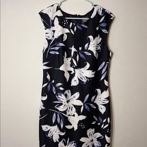 NWOT Vince Camuto Black Floral Dress